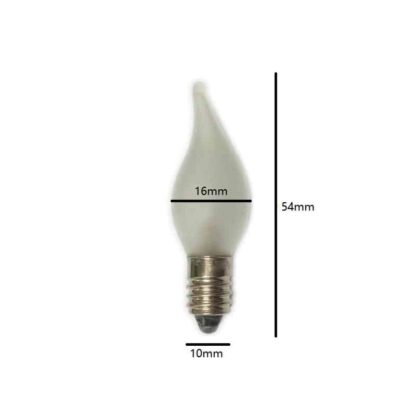 x2 E10 Small Frosted Candle 8V 2W Christmas 30 Set Replacement Light Bulbs Small Screw In MES - Image 2