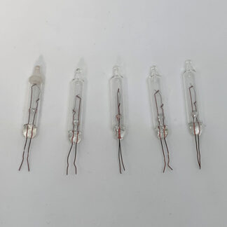12V 0.84W 5 Pack Clear Replacement Christmas Light Bulbs Wire Ends Push in