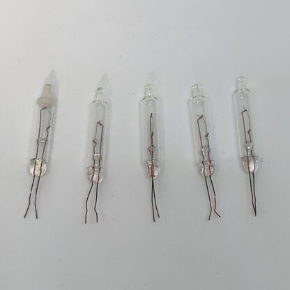 12V 0.84W 5 Pack Clear Replacement Christmas Light Bulbs Wire Ends Push in