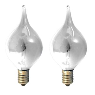 RLF35C 3.5V 0.53W E10 x2 Clear Replacement Christmas Light Bulbs Screw in Base