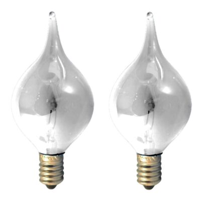 RLF35C 3.5V 0.53W E10 x2 Clear Replacement Christmas Light Bulbs Screw in Base
