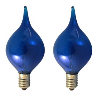 RLF35M 3.5V 0.53W E10 x2 Blue Replacement Christmas Light Bulbs Screw in Base