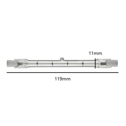 JP 120V 500W Linear Halogen R7S 119mm Lamp Clear - Image 3