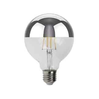 G95 LED Globe Mirror Crown Silver 95mm E27 Warm White 240V