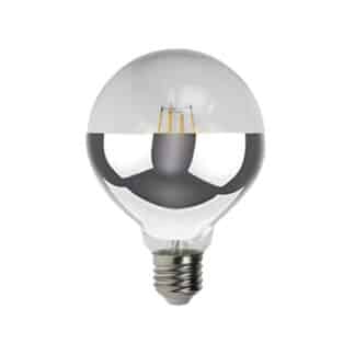G95 LED Globe Mirror Silver Bottom 95mm E27 Warm White 240V