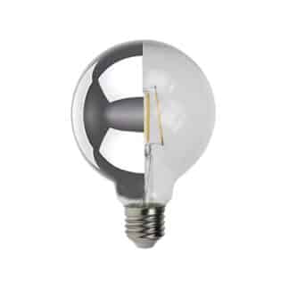 G95 LED Globe Mirror Silver Side 95mm E27 Warm White 240V