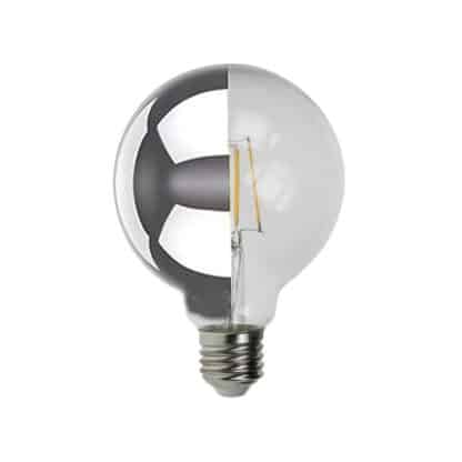 G95 LED Globe Mirror Silver Side 95mm E27 Warm White 240V
