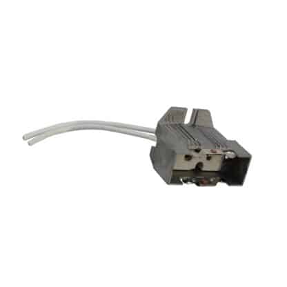GY16 Lamp Bulb Holder - Ceramic High Temp - Braided Wire Ends