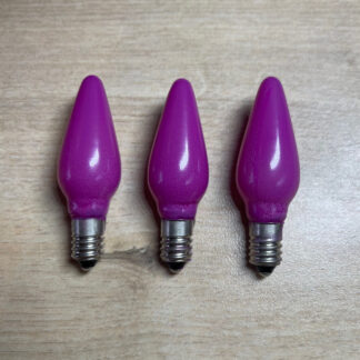 3X PINK Replacement Christmas Light Bulbs 20V 3W E10 Opaque Multi Coloured Small MES Screw In Cone Shaped Bulbs