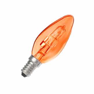 Amber Electric Fire Lamp 20W Halogen Candle Light Bulb 240v - SES E14